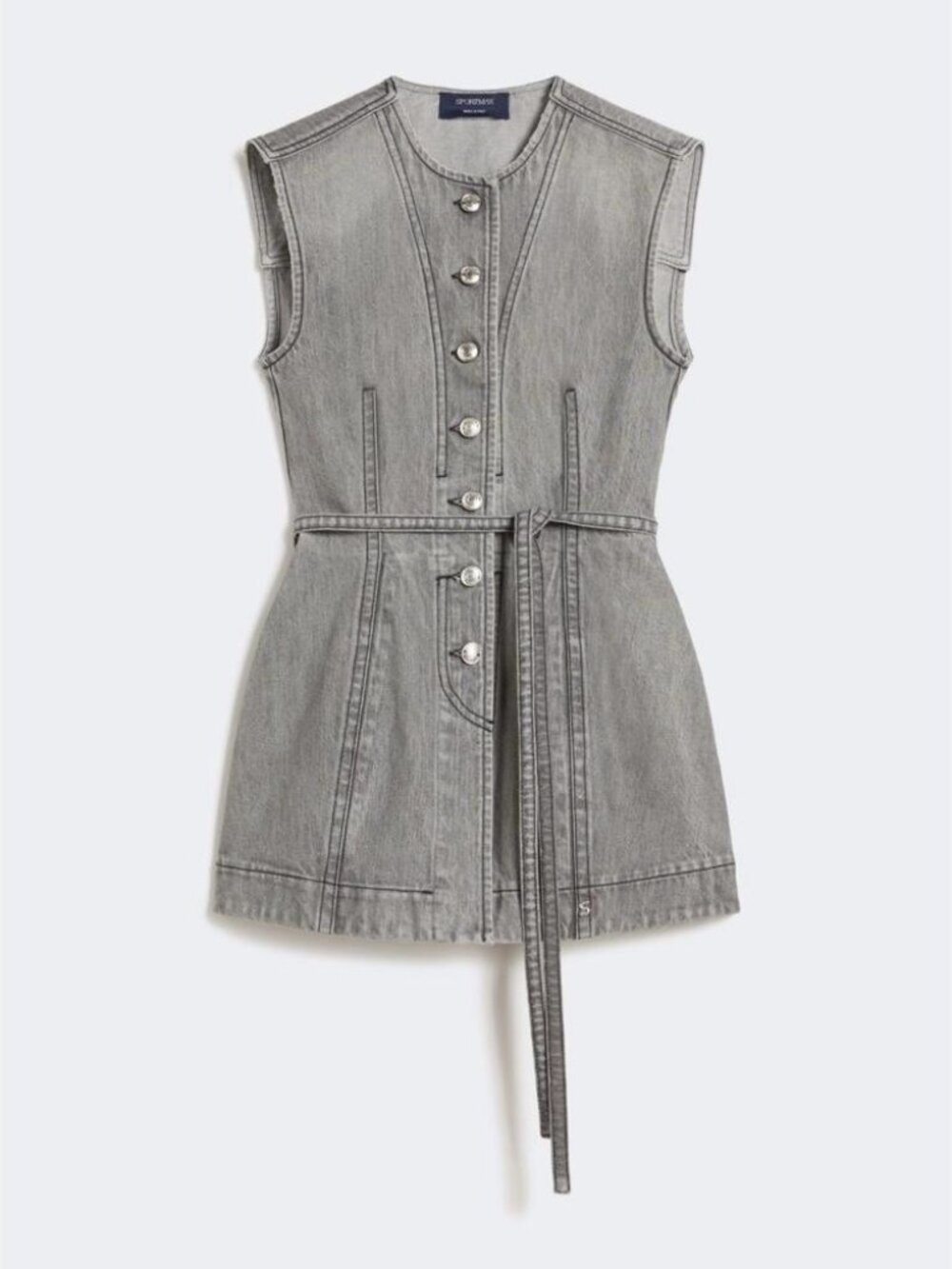 Max Mara Sportmax Denim Sleeveless Top Tag Size 36 Women